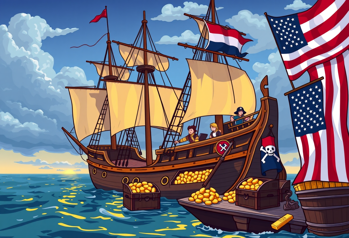 Nederlands schip in Amerika