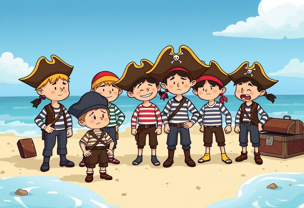 Een groep piraten