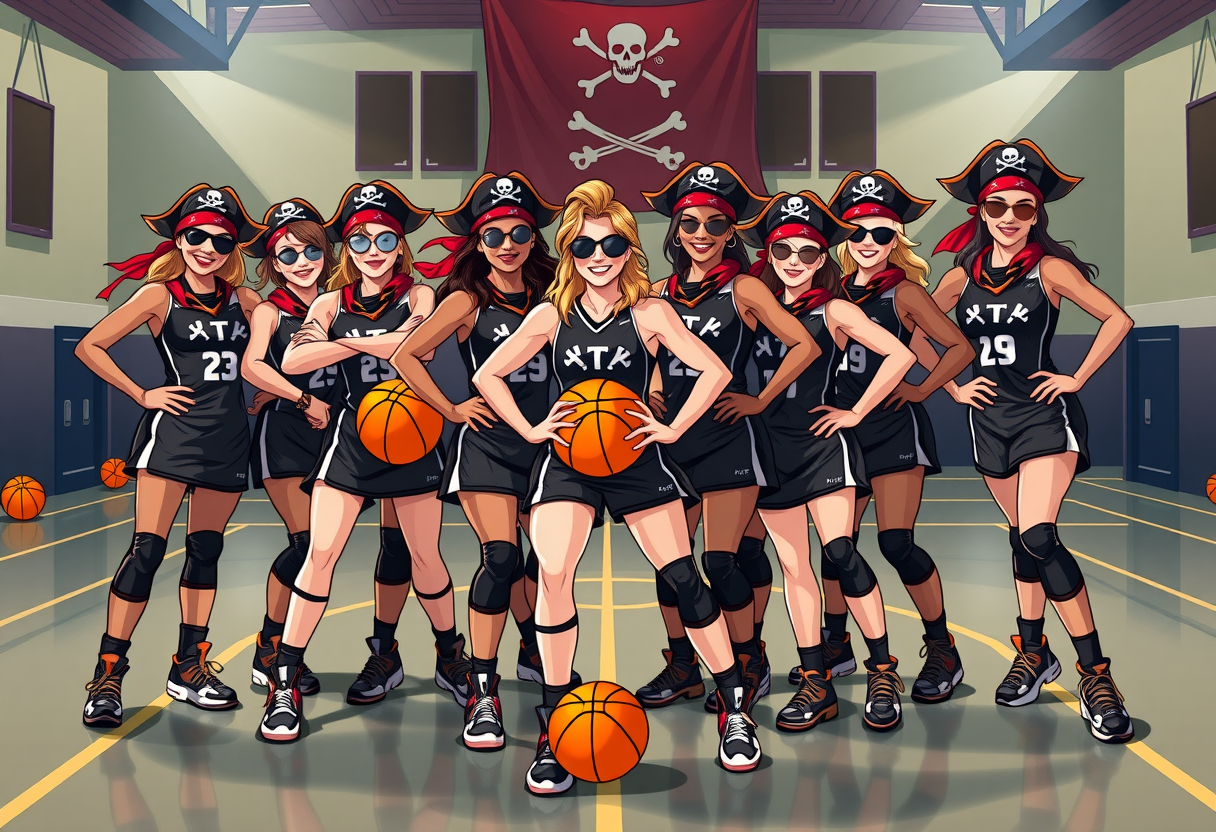 Een amerikaans basketbal team