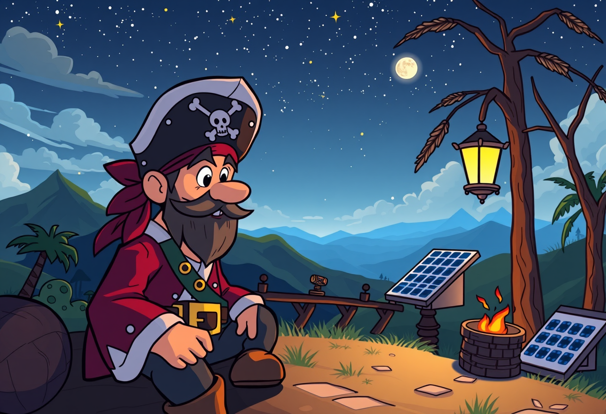 Zonnepanelen, piraat