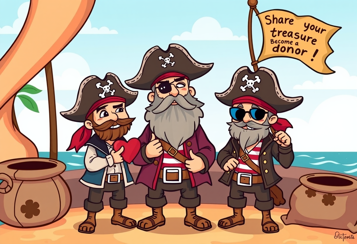 Donor worden, piraten